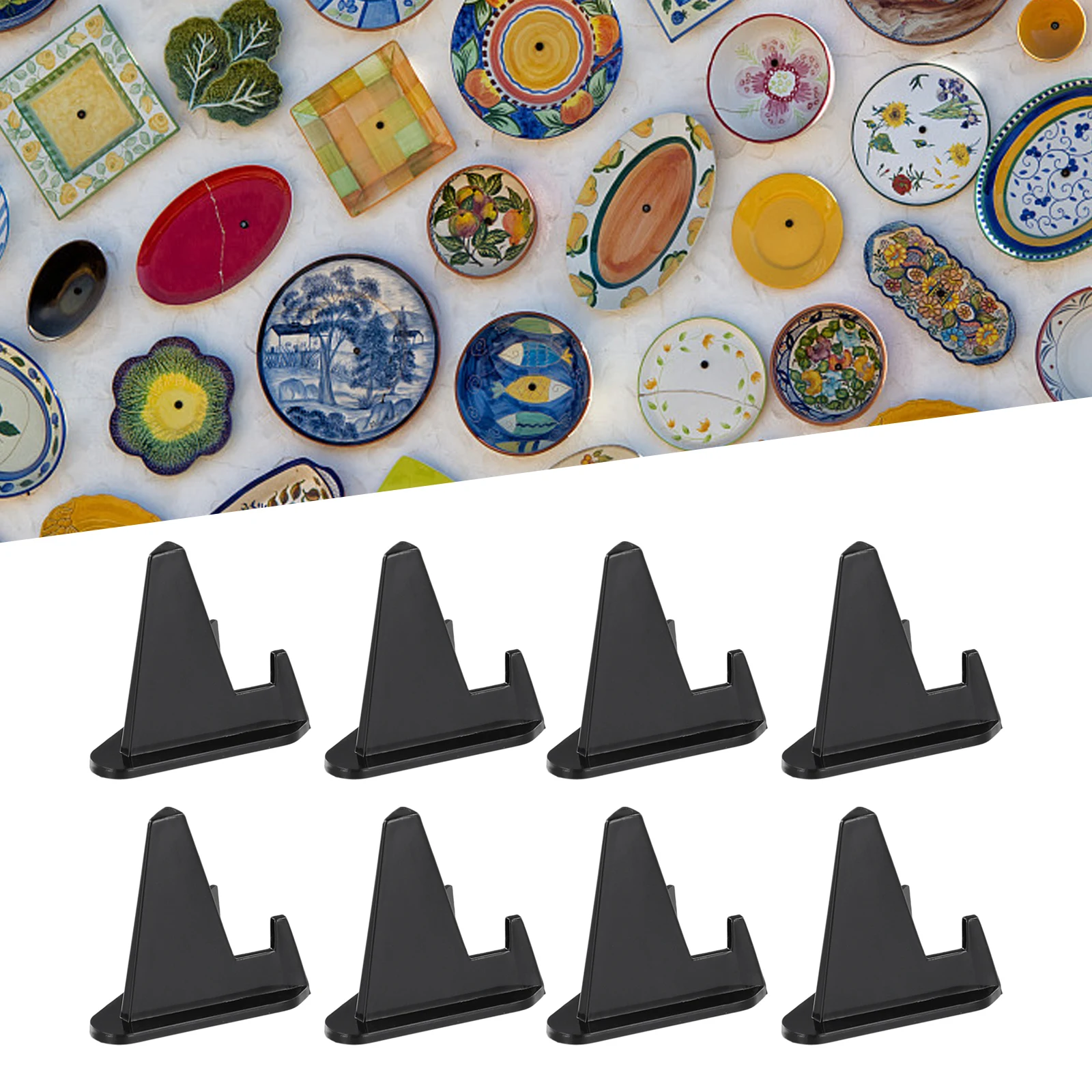 10pcs Black Acrylic Coin Display Stand Holders Small Easel Rack Card Commemorative Challenge Coin Capsule Holder Support 6
