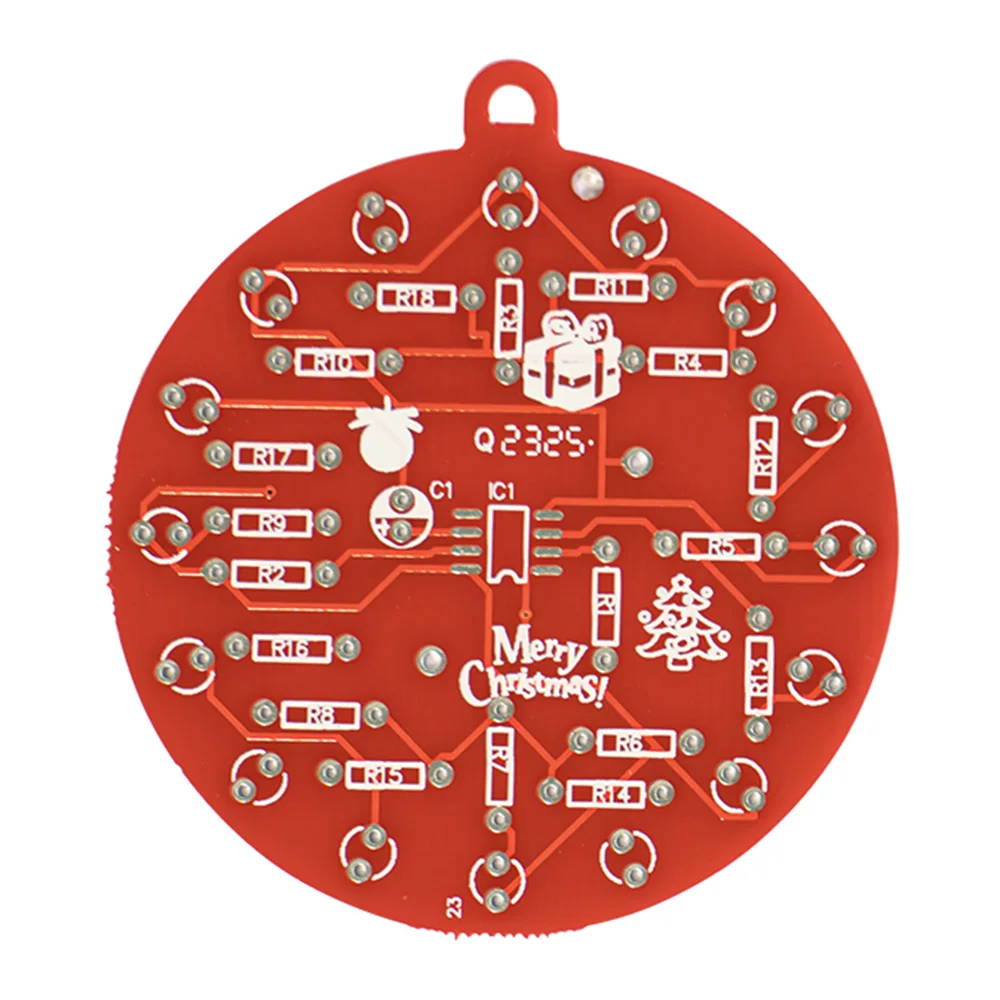 DC 3V LED Christmas Tree Decoration PCB Crcuit Ornaments Soldering Kit Red and Green LEDs Blinking NE555 Soldering Practice DIY led modules,led module,soldering learning kit