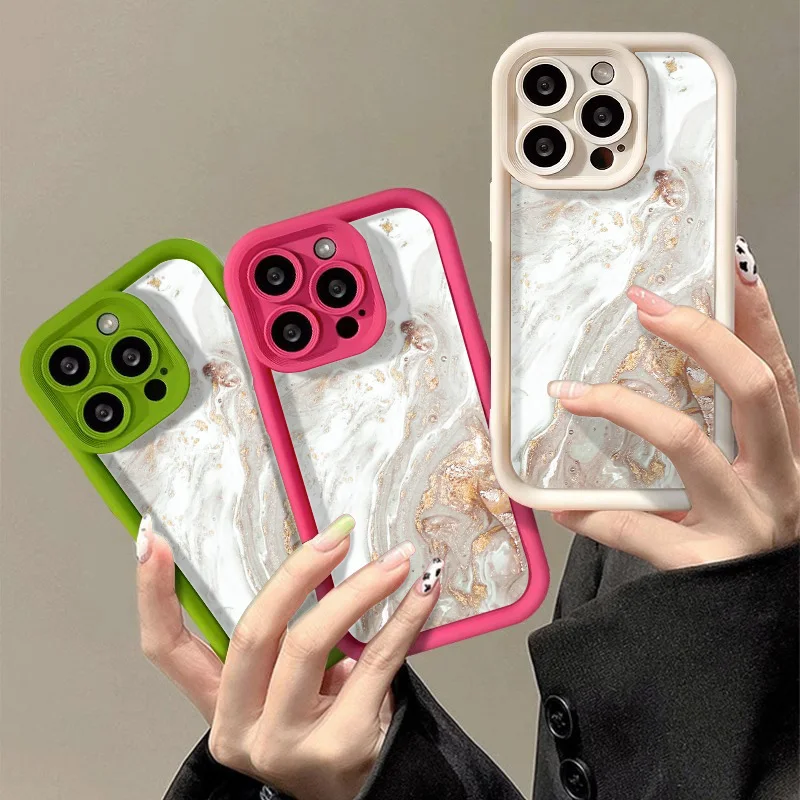 Elegant Oil Painting Gold Soft Phone Case Cover