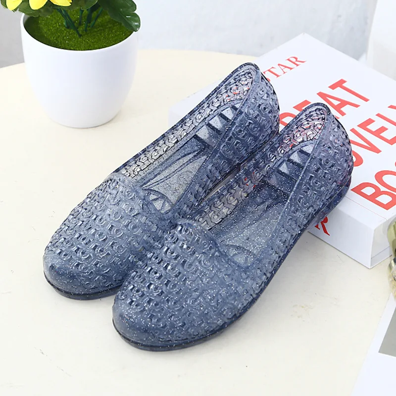 

Summer Women Jelly Sandals Ladies Hollow Out Casual Breathable Woman Comfort Shoes Women Flat Beach Shoes Mother Shoes
