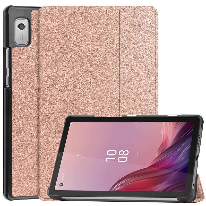 For Lenovo Tab M9 TB-310FU 9 Inch 2023 Case PU Leather Tri-Folding Stand Magnetic Flip Stand Cover For Lenovo Tab M9 Tablet_voghion.com
