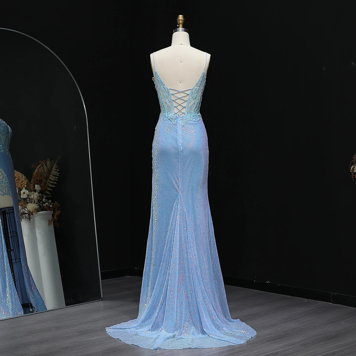 Sharon Said Elegant Light Blue Sweetheart Corset Sheer Mermaid Prom Dress Evening Party Gowns SH502 Customized - AliExpress 320 Sharon Said Elegant Light Blue Sweetheart Corset Sheer Mermaid Prom Dress Evening Party Gowns SH502 Customized - AliExpress 320