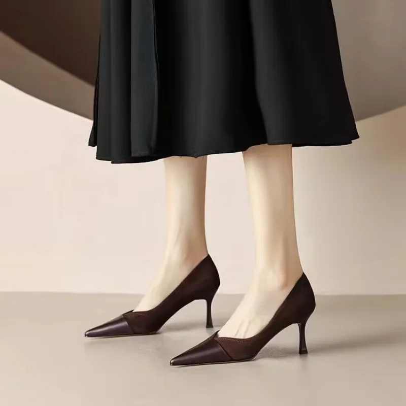 Fashion Pointed Toe High Heels Slip-on Commute Female Shoes Classic Black Dress Shoes Comfortable Shallow Women's Pumps 2023 4
