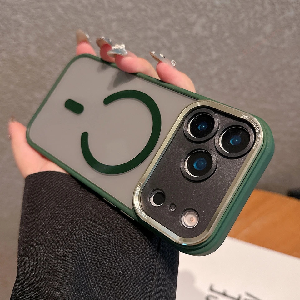 Luxury Clear Magnetic Phone Case with Magsafe Wireless Charging Protector Cover