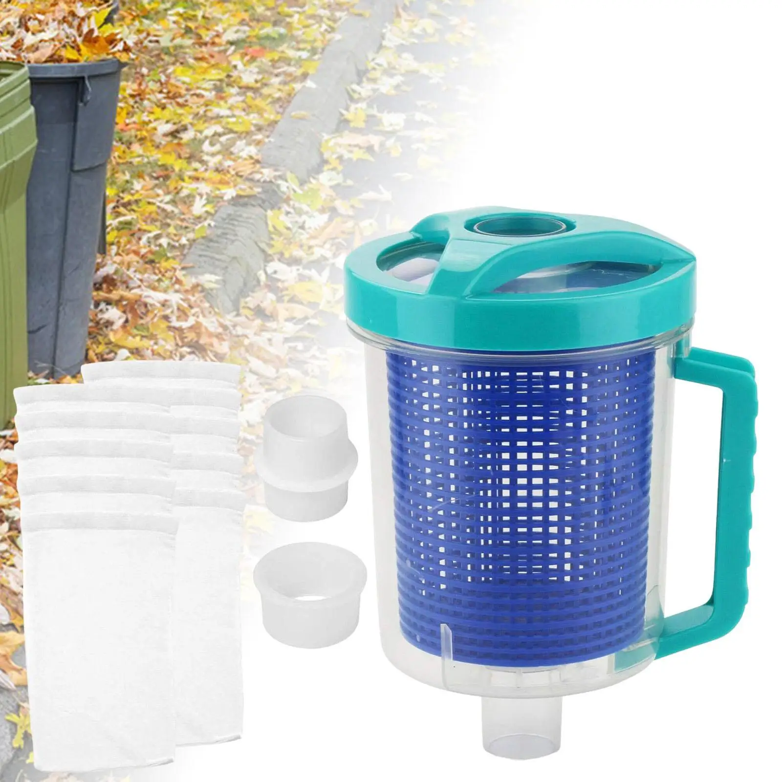 

Pool Leaf Canister Easy to Use Skims Leaves Debris Mesh Basket Pool Leaf Catcher Canister for Pool Vacuum Swimming Pool Cleaner