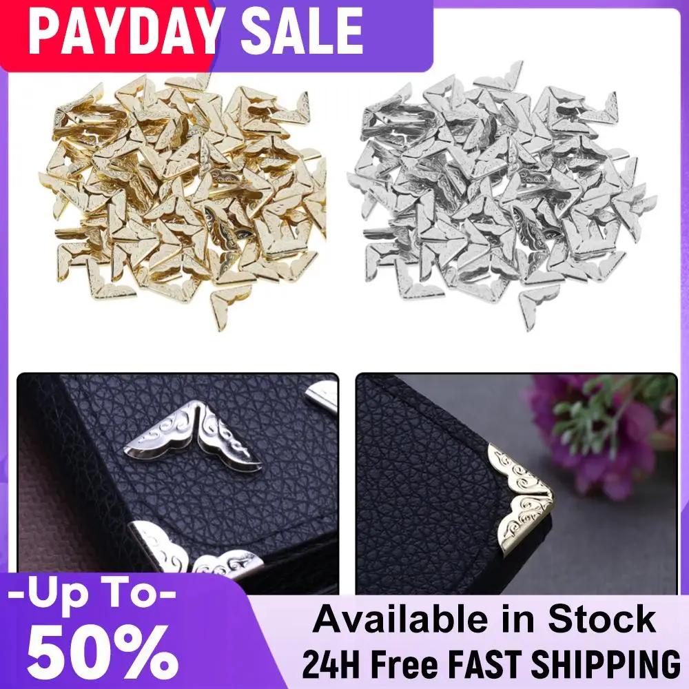 100pcs 톤 스크랩북 앨범 스크랩북용 코너 프로텍터 메뉴 폴더 카드 파일 메뉴..