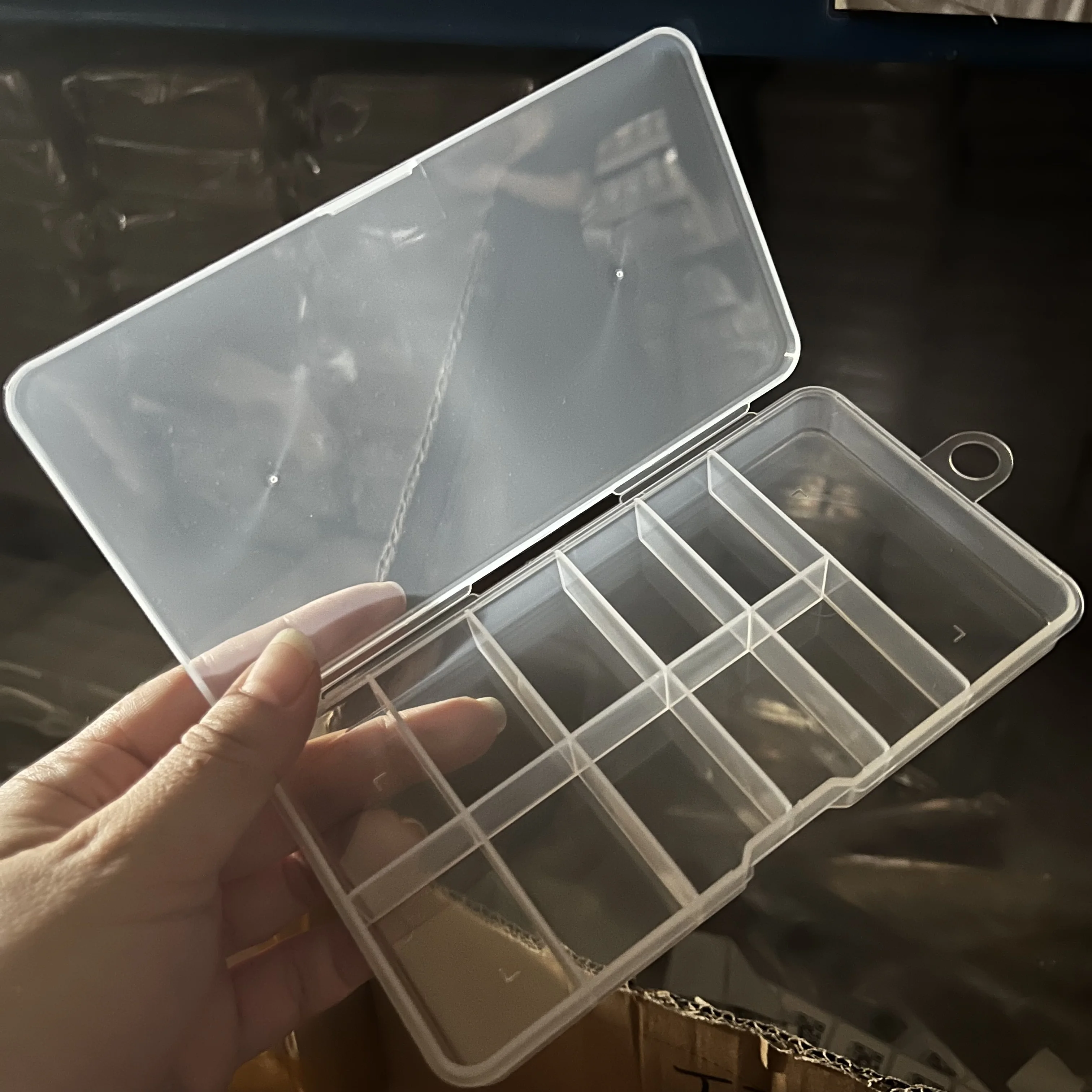 Transparent Nail Art Storage Box for Jewelry Beads and Nail Accessories