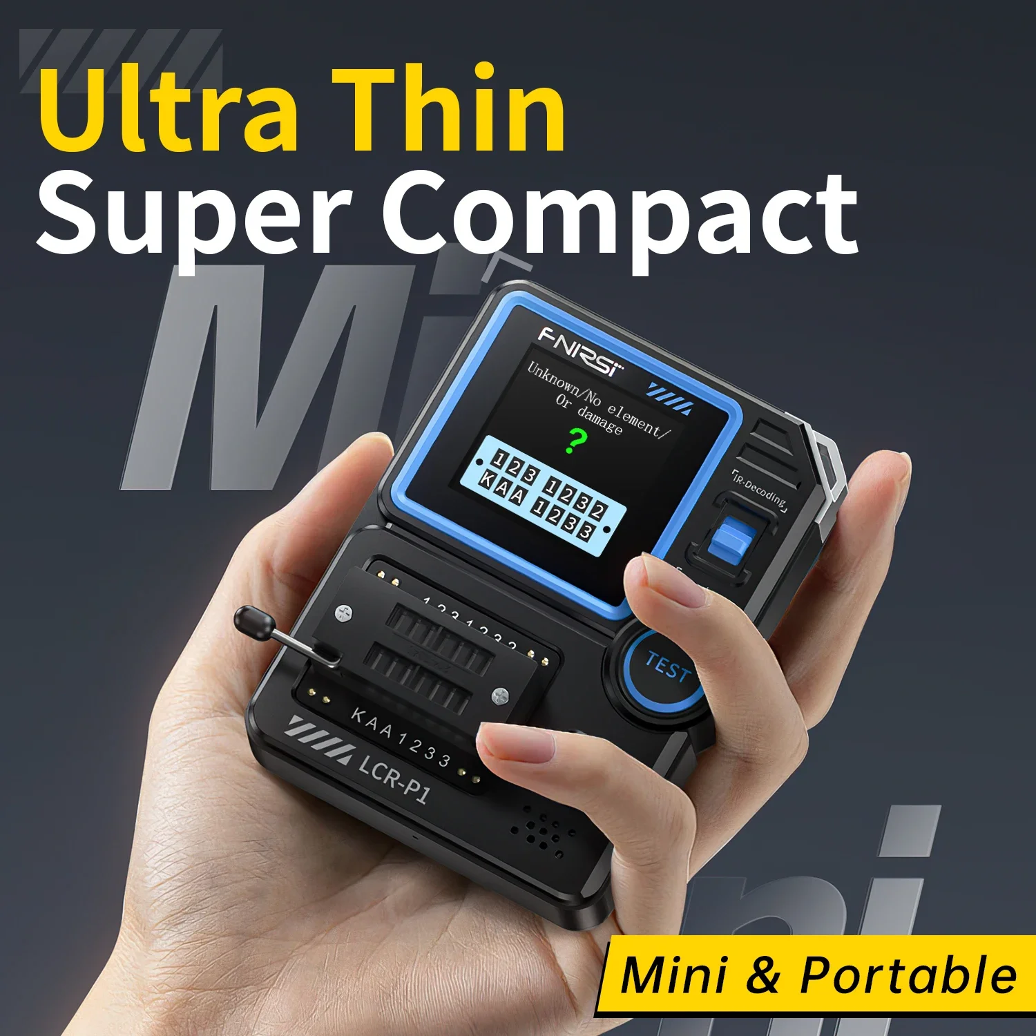 FNIRSI LCR-P1 Multifunction Transistor Capacitor Mini Smart Tester LCR ESR Tester Diode Triode LCR ESR NPN PNP MOSFET Tester 2