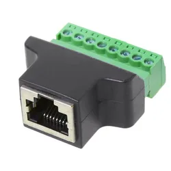 Ethernet Terminal Green Converter Plug Adapter (RJ45 Female)