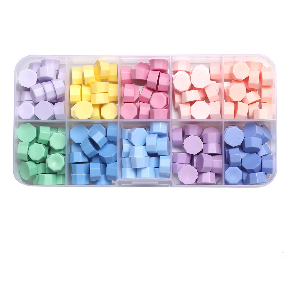 Retro-Siegelwachsperlen, Pflanzenwachssiegel, Wachsbox-Set, 10-farbiges Seeperlen-Wachssiegel für Hochzeit, Wachssiegel, Werkzeuge für die Herstellung von Wachssiegel – Detail 3