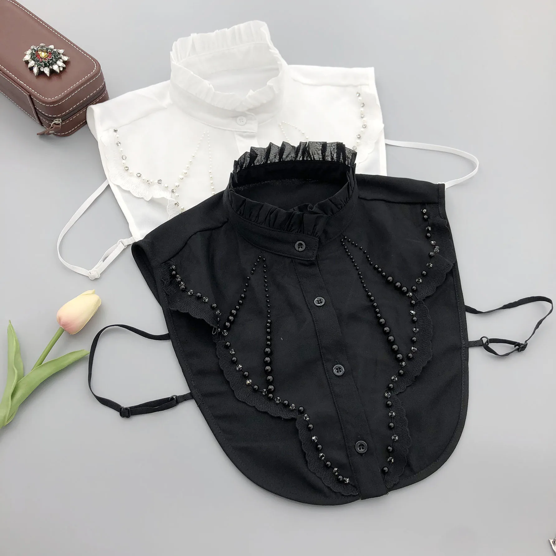 

Fashion Shirt Detachable Collar for Womens Decorative Girls Autumn Sweater Suit Lapel Fake Collar Decor Removable False Collar