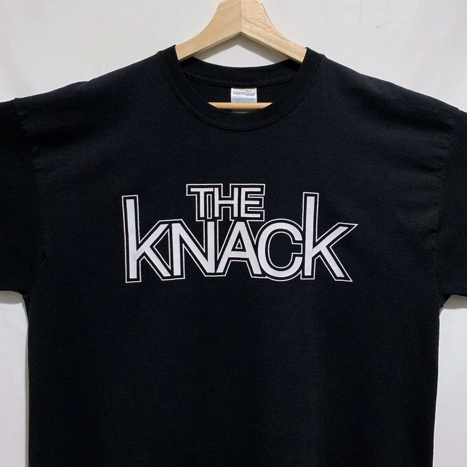 Vintage The Knack Rock Band T Shirt Rare Size Xl Nero Maniche Lunghe O Corte