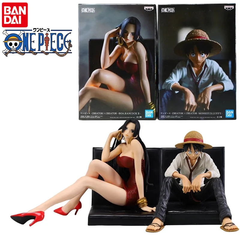 

Bandai Genuine ONE PIECE Anime Figure Monkey D. Luffy Boa·Hancock Action Figure Toys for Boys Girls Kids Gift Collectible Model