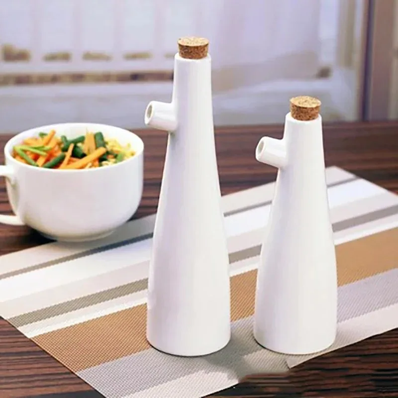 Ceramic Vinegar Porcelain Olive Oil Pot Soy Sauce Vinegar Bottle Seasoning Gravy Boats Kitchen Cooking Tools Storage Bottles