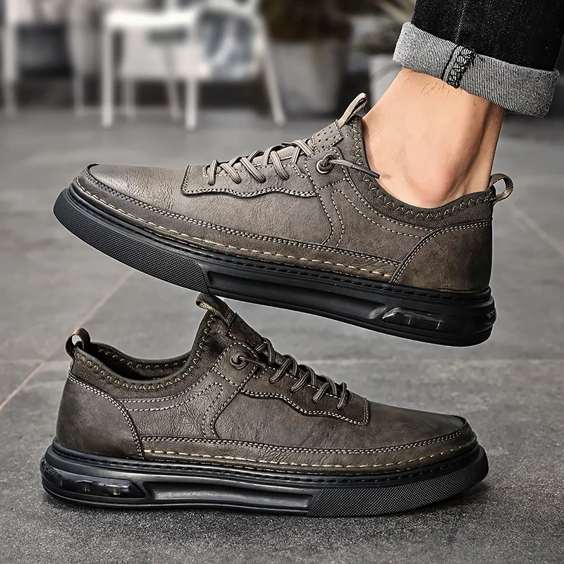 Scarpe casual in pelle da uomo Slip Comode in pelle Casual Trekking Walking Escursionismo leggero
_voghion.com