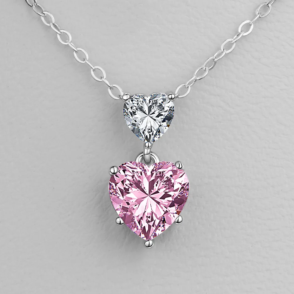 PINK DIAMOND HEART PENDANT