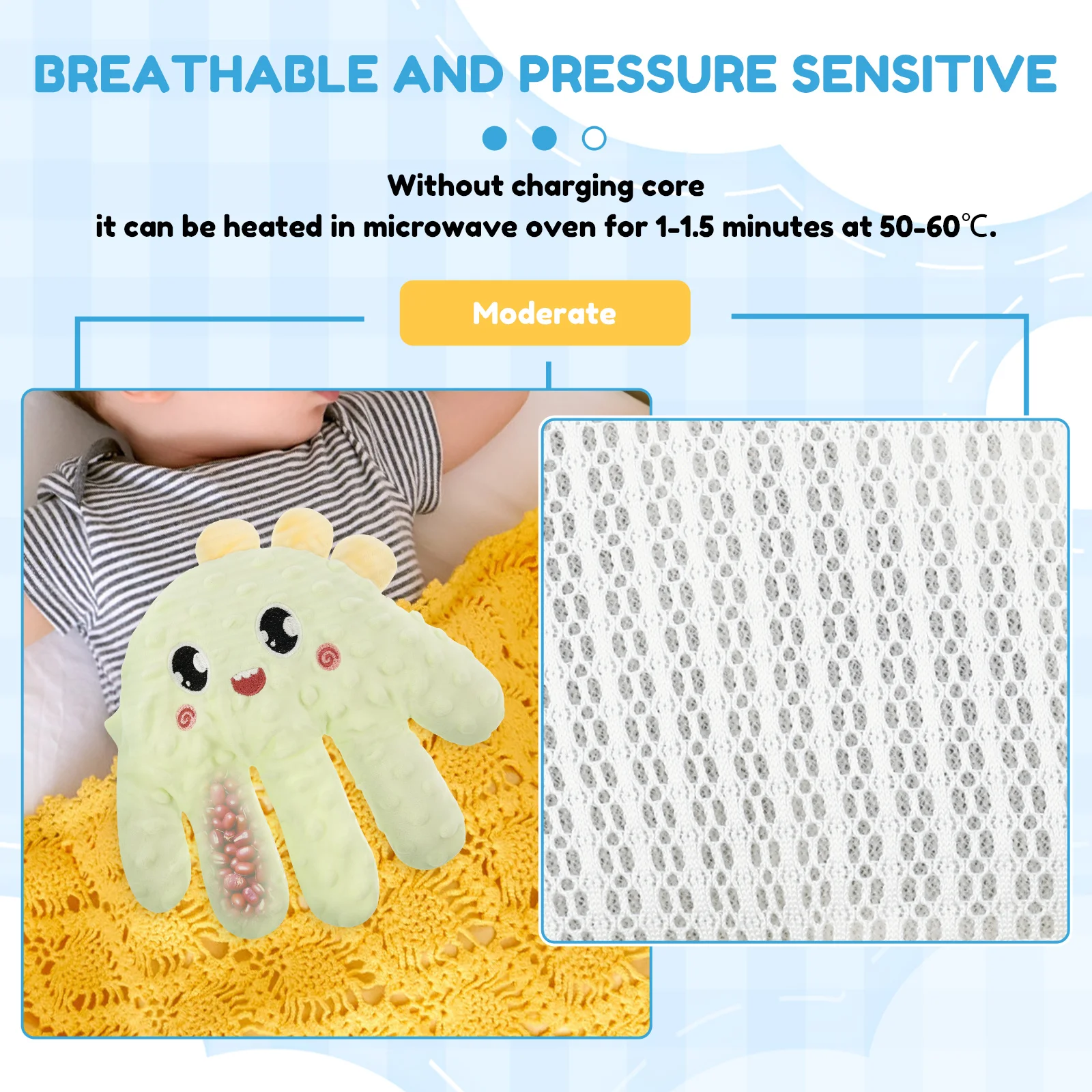 Quiet Electric Baby Soothing Palm Hand Automatic Patting Sleep Companion Beater Sleeping Aid Pillow soother Toy for Calming Baby