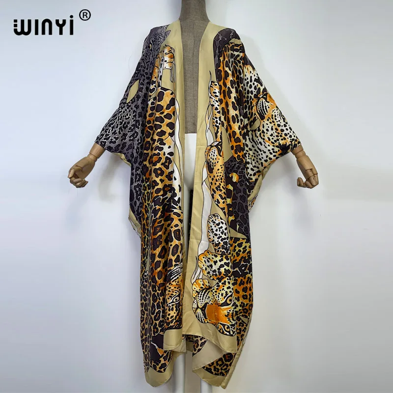 Chiffon Kimono Leopard Print Kimono Jacket Bubbles Bay Plus Size