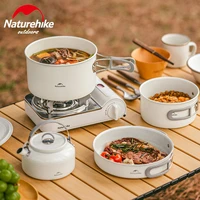Naturehike Ceramic Non Stick Pot Outdoor Camping Portable Kitchenware BBQ Picnic Kettle Frying Pan Cookware Barbecue Tablewar 1
