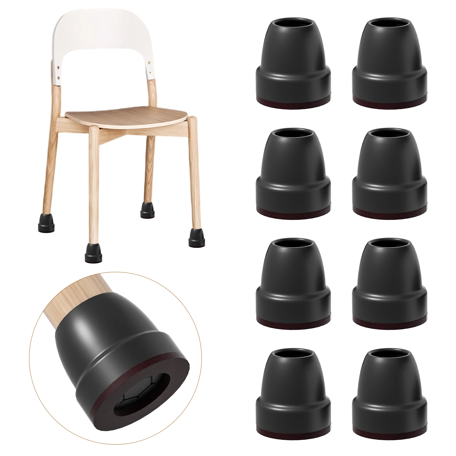 Chair Leg Floor Protectors 8PCS Foot Cover Diagonal with Thick Wrap Felt Pads Silicone Furniture Table Feet Protect Floors furniture leg pads chair leg caps chair leg protector furniture foot pads rubber furniture feet pads furniture leg caps furniture foot protector furniture feet