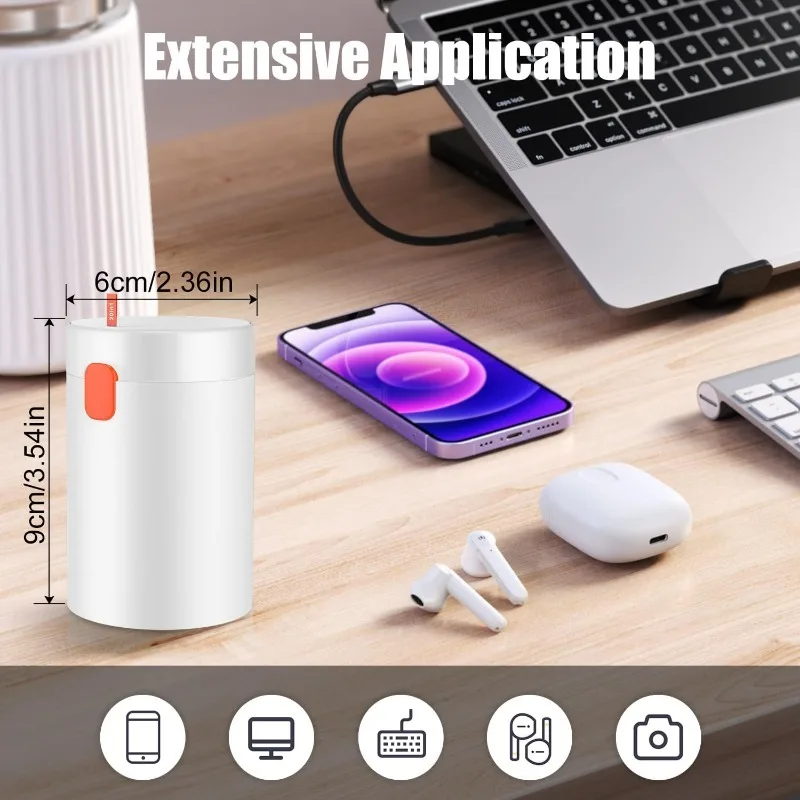 Kit di Pulizia Multifunzionale 20-in-1, Adatto per Dispositivi Elettronici | Spazzola per la pulizia della tastiera, kit per la pulizia degli auricolari AirPods, strumento multifunzionale per la pulizia di laptop, auricolari, fotocamere, telefoni cellulari, bianco. - immagine 4