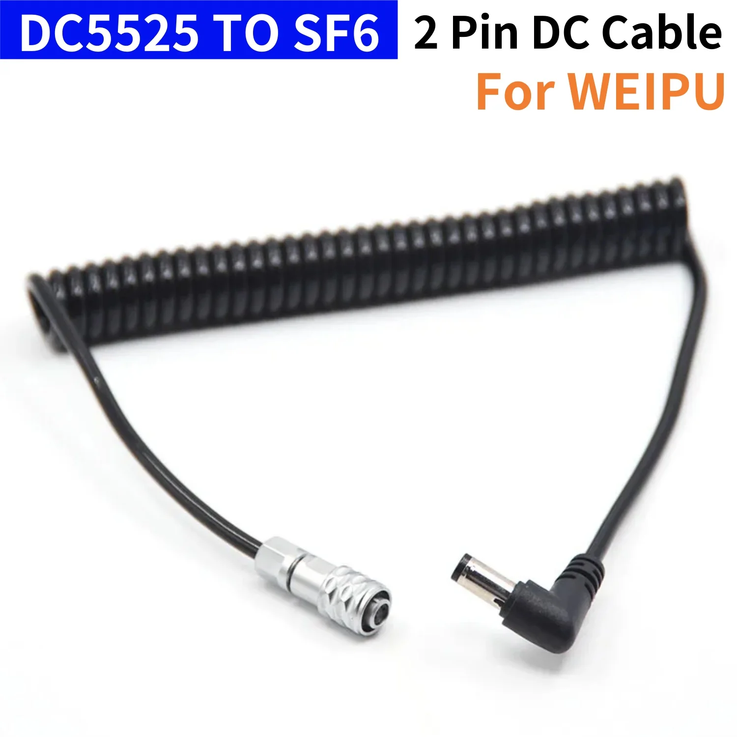 

DC 5.5*2.5mm to WEIPU SF6 2Pin Connector for 4K Power Cable ( BMPCC 4 ) Blackmagic Pocket Cinema Camera