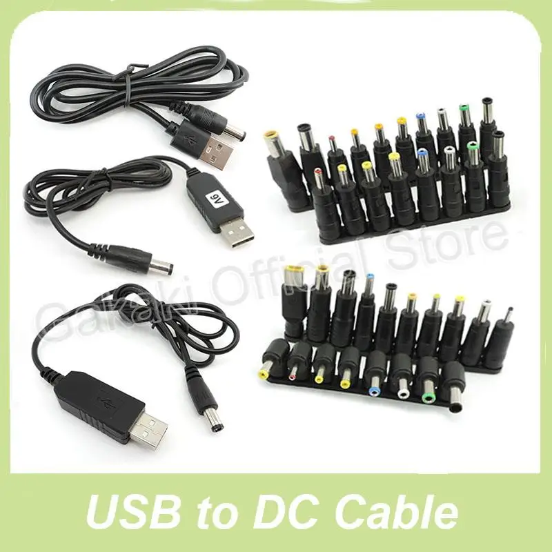 

DC 5V to 9V 8.6V 12V 12.6V USB Power Boost Line Step UP Module Converter Cable 5.5x2.1mm Plug to DC Male Tips Adapter