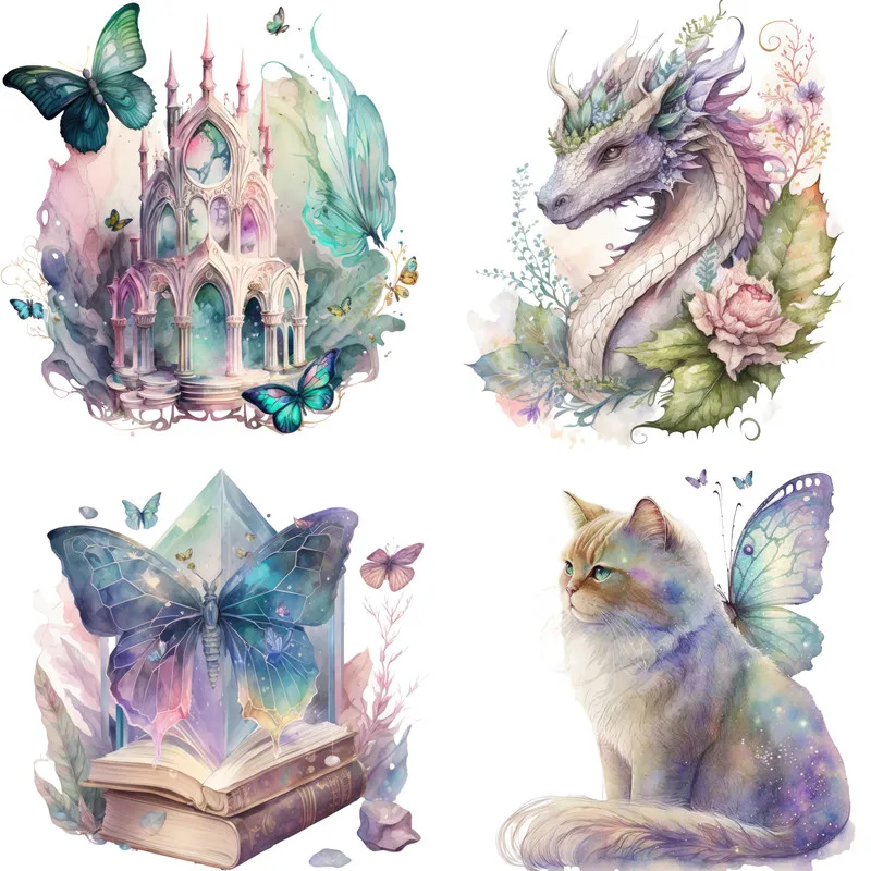 

12Pcs/Pack Butterfly Magic Sticker DIY Craft Scrapbooking Album Junk Journal Decorative Stickers