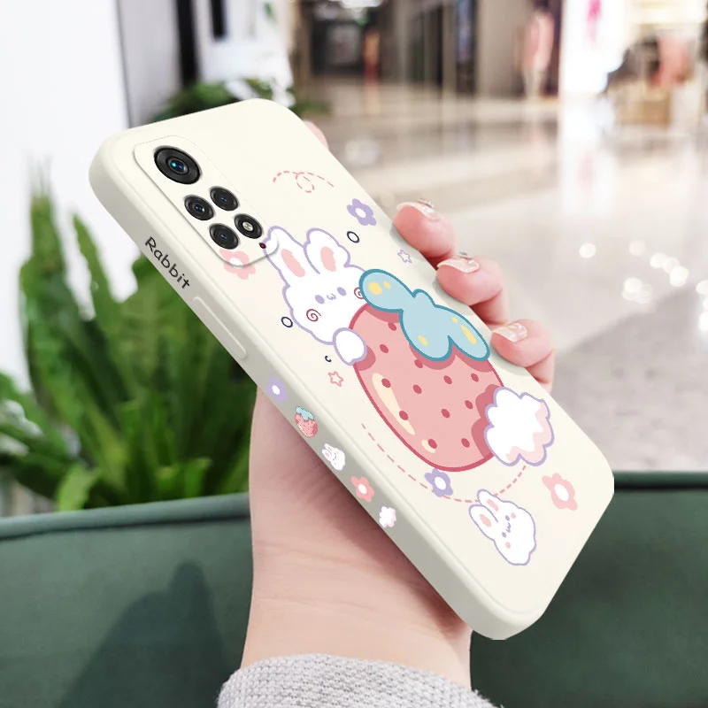 Strawberry Rabbit Phone Case - Cute Cartoon Design Cover