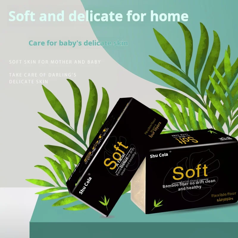 40 packs of four layer thick bamboo pulp natural color toilet paper napkins 240 sheets of toilet paper for home use toilet paper
