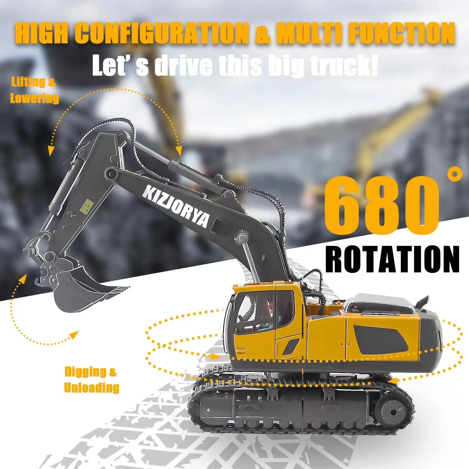 RC Construction Toy Remote Control Engineering Vehicle Crawler Truck Bulldozer Excavator Dumper 2.4G For Boys Kids