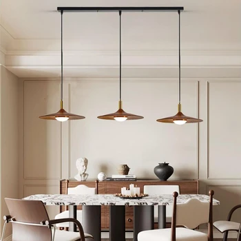 Modern Ceiling Chandelier Restaurant Branch Pendant Light Ufo Light Nordic Walnut/cream Bar Study Island Table Bedroom Lighting