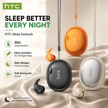 Wireless Bluetooth Headphones HTC NE76 Earbuds AI Smart Translation Earphones 30-Hour Battery Life for Music Office Work Sleep