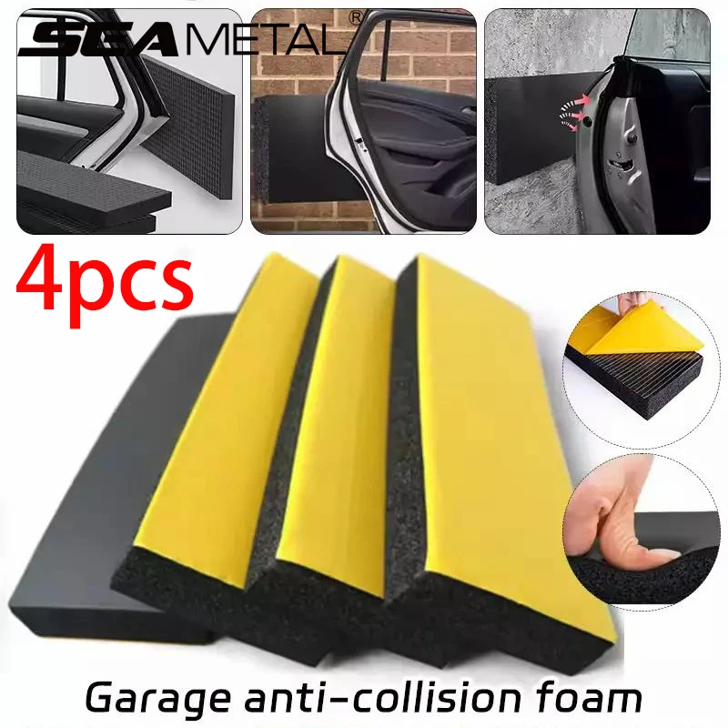Car Door Garage Protector Wall Corner Bumper Guard Foam Block 4pcs Set For Parking Spaces Warehouses