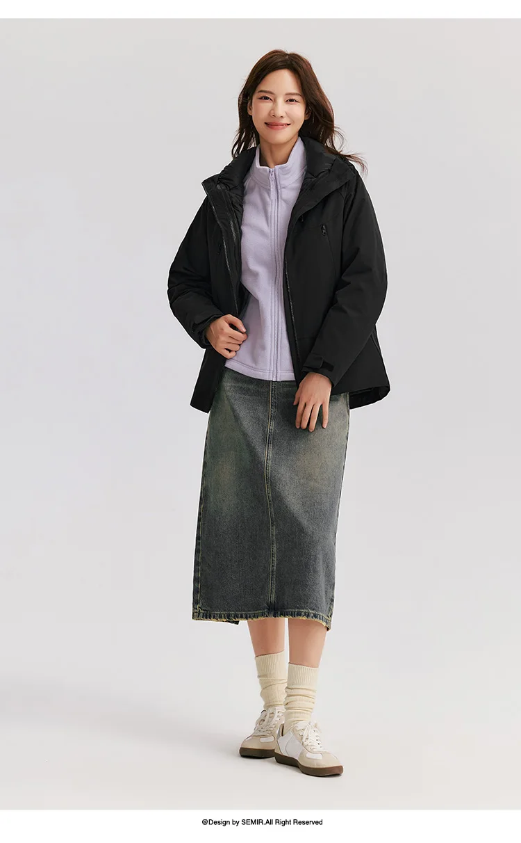 Down Jacket Women Three-Defense Rainproof Windproof Moisture Permeable Three-in-One New Winter Two-Piece Down Jacket