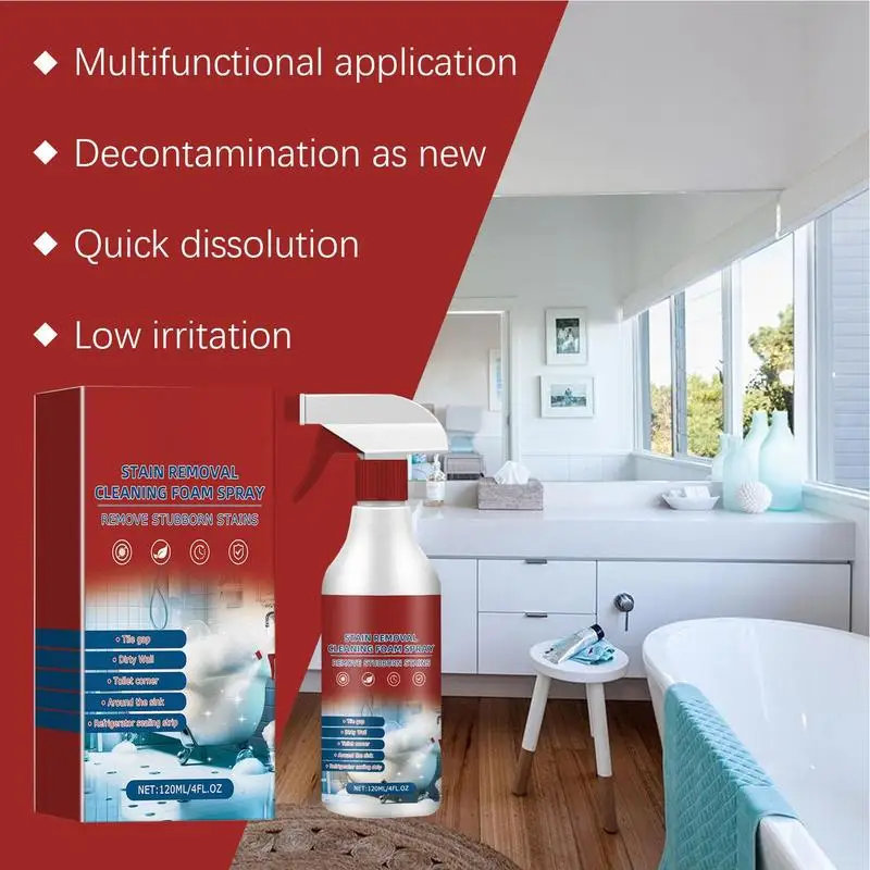 Bathroom Decontamination Cleaning Spray Wall Tile Cleaning Spray For Bathroom Multi-Functional Tool For Stained Tile