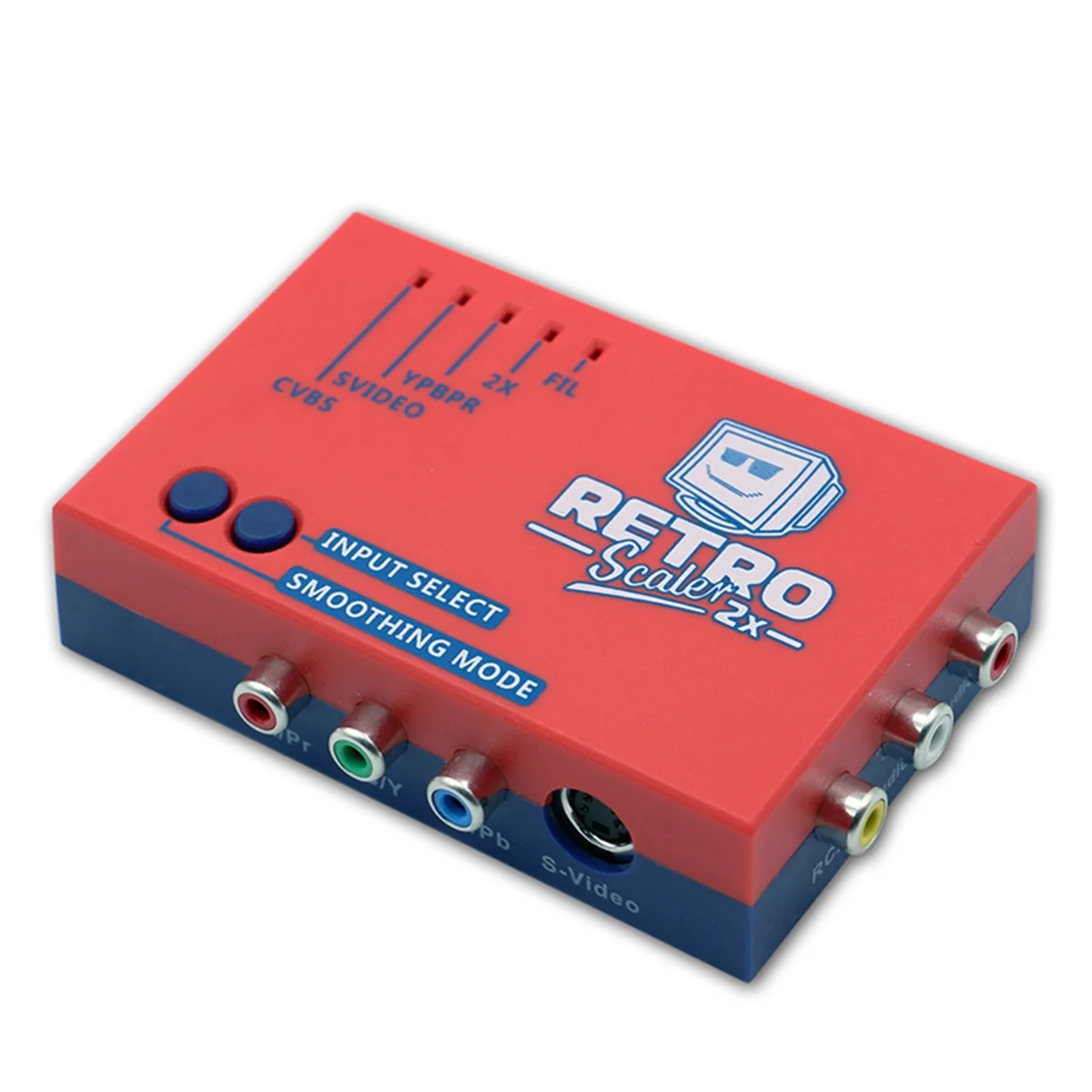 For RetroScaler2x AV to HD Converter Line-Doubler for Retro Game Consoles PS2 N64 NES Dreamcast Saturn MD1 MD2,Red NND