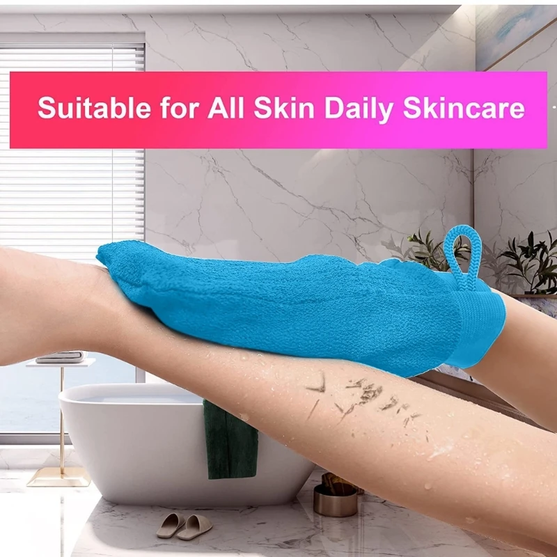 Exfoliating Shower Scrubber Bath Glove Moroccan Kessa Scrub Wash Mitt