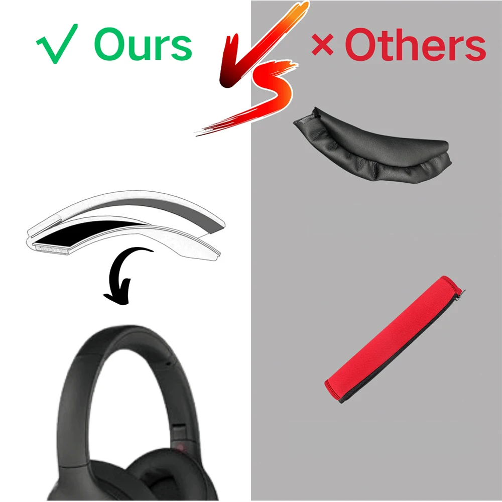 Headphone Head Band for Sony WH-XB900N Headband Pad | Replacement Cushion for Extra Bass Headphones