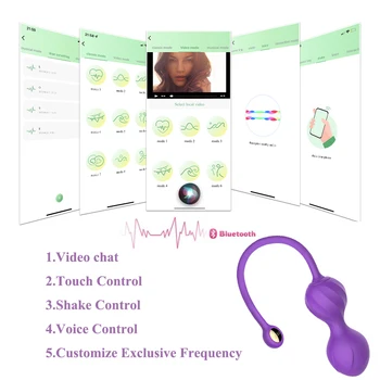 Wireless APP Remote Control Vibrators for Women Clitoris Nipple Stimulator Bluetooths Kegel Ball Sex Toy Female for Adult Couple 5