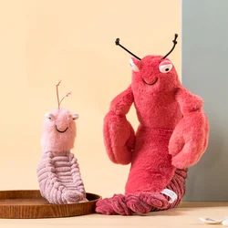 Peluche de crevettes Sheldon pour enfants, 28CM, Kawaii, poupées de crevettes roses, animaux en peluche, écailles, jouets, cadeaux d'anniversaire pour enfants 
