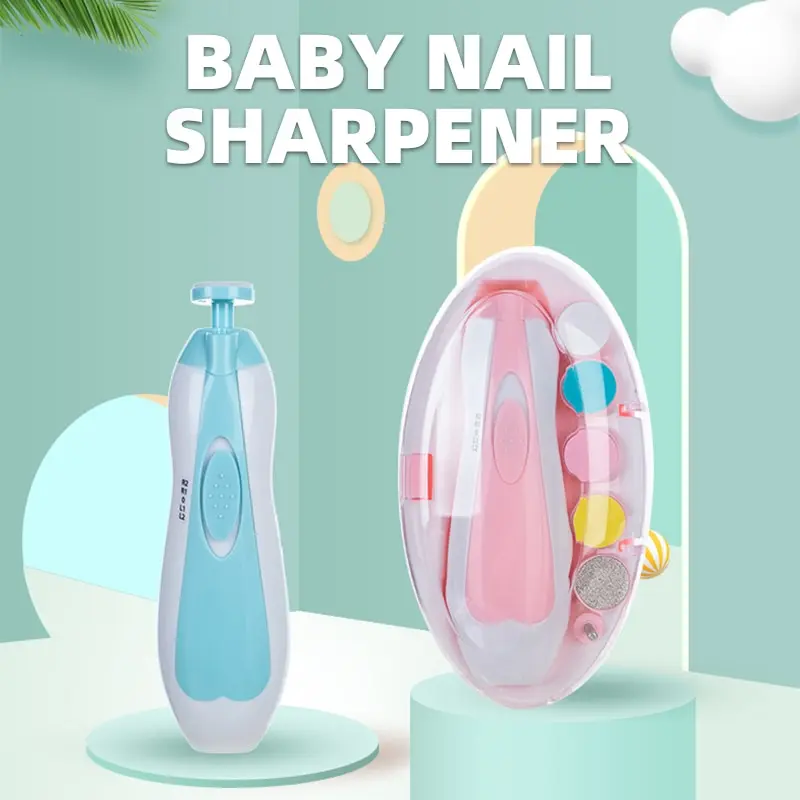 Multi-functional Baby Electric Nail Sharpener 6 Grinding Head Anti-pinch 1 PCS