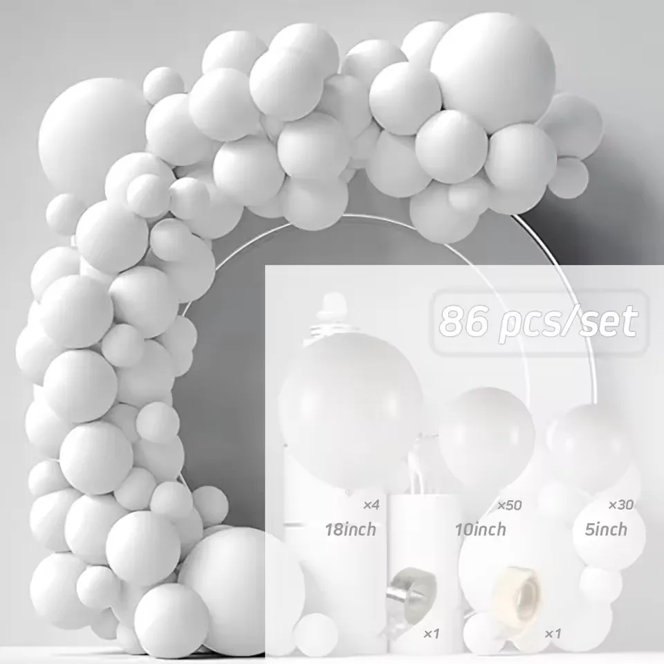 Larber Kit Ghirlanda Arco Palloncino Argento Metallizzato 100 Pezzi in Lattice Scintillante per Compleanno Matrimonio Baby Shower Fidanzamento Decorazioni