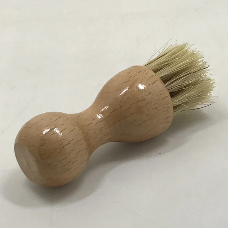 Brosse à Chaussures en Cuir avec Manche en Bois, Portable, pour Polir, pour  Baskets - AliExpress