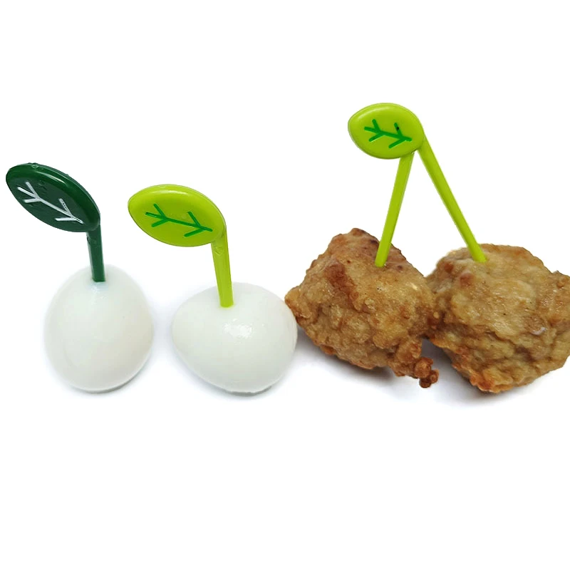Fruit Fork Food Toothpicks Food Picks 10pcs/Set Toothpick Leaves Fruit Fork Picks