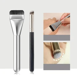 Premium Black Foundation Makeup Brush - Large Synthetic Buffing Tool (2pcs - 4)