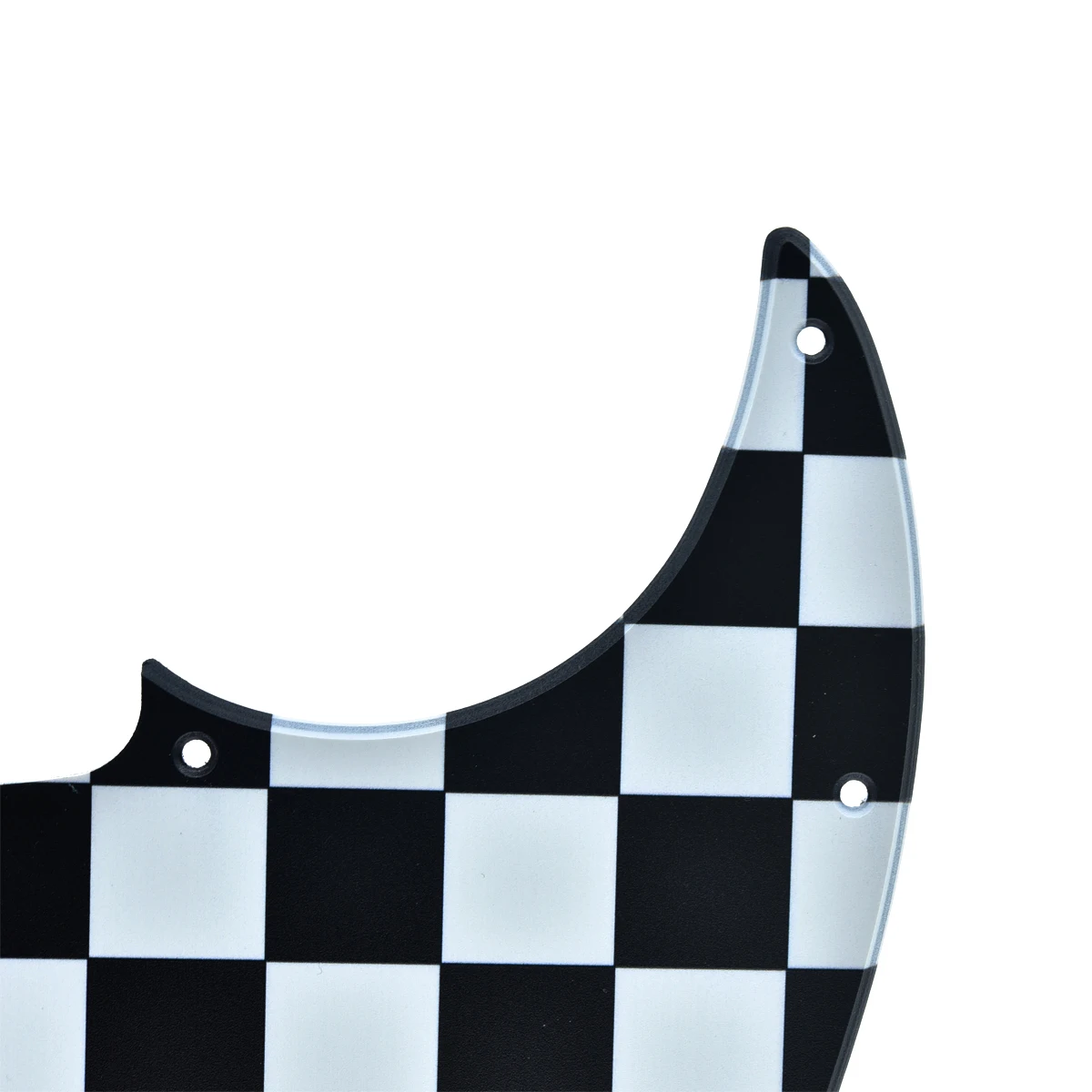 Dopro 4 String Jazz Bass J Bass Plastic Pickguard JB Scratch Plate for American/Mexican FD Jazz Black/White Grid