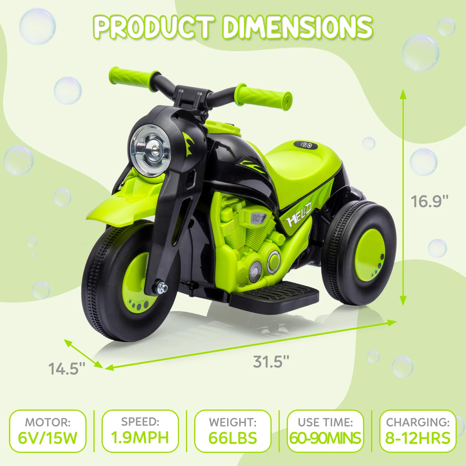 Kids Electric Bubble Motorcycle 3