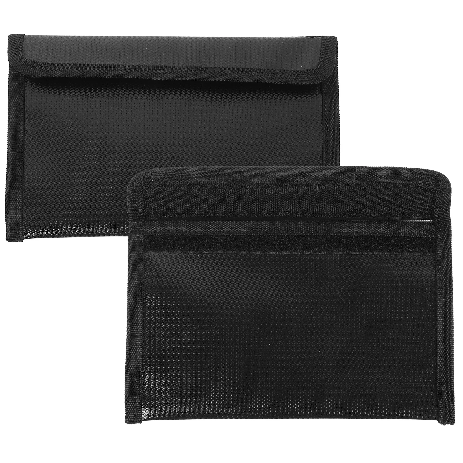 

2 Pcs Fireproof File Bag Receipt Organizer Zipper Pouch Water Resistant Money for Holder Legal Document Portable Files