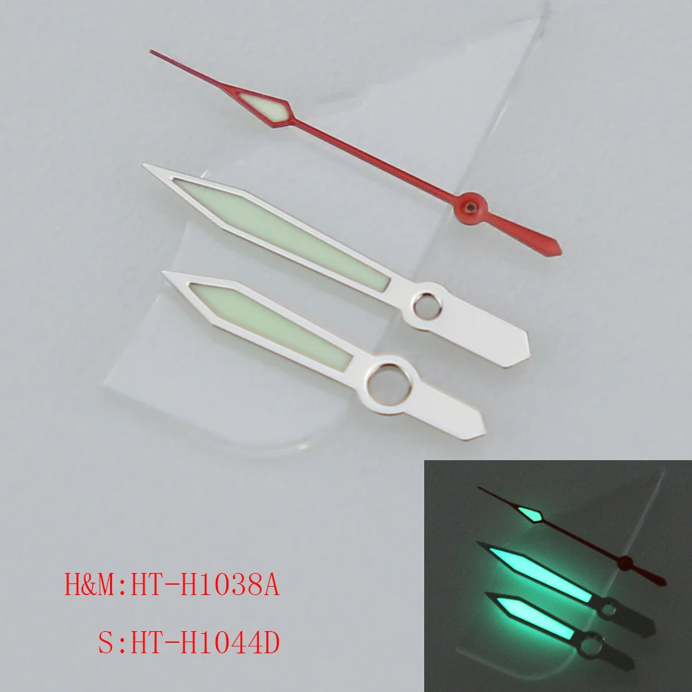 Green Luminous Silver Black Watch Hands for NH Movement Series SKX007
